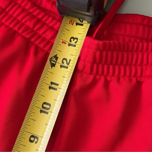 Adidas Originals Scarlet Red 3-Stripes Shorts Men’s Large Trefoil Logo - Picture 10 of 12
